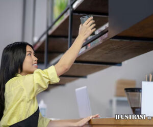 penyimpanan praktis dengan furniture minimalis